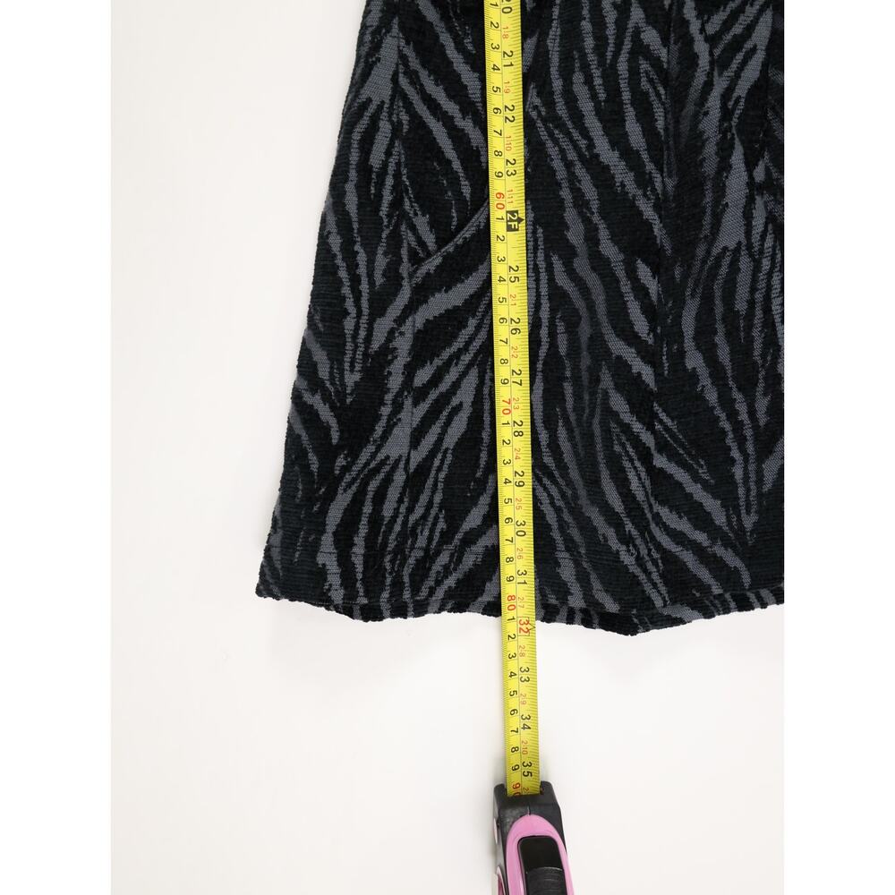 Free People Chenille Zebra Drop Waist Pleated Mini Dress Pockets Boho Fall XS - Picture 14 of 16